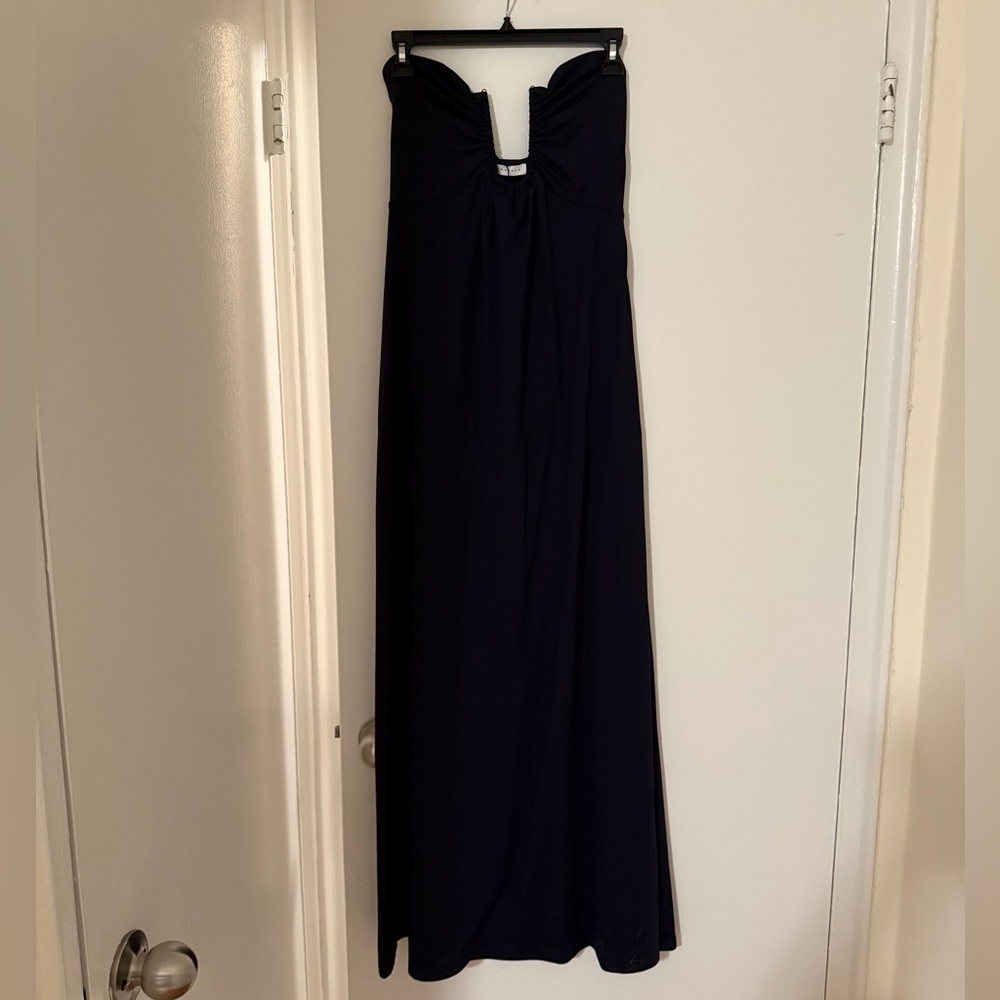 Susana Monaco Black Strapless Maxi Dress